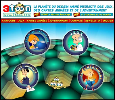 3TOON version Grand public (dessins animés, jeux, cartes animées)